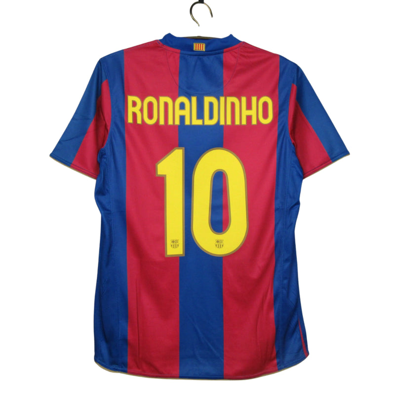 Camisa Nike Barcelona 2007/08 I - Perso RONALDINHO